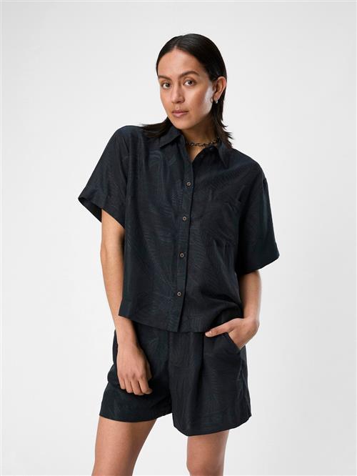 Se Object Objhannima S/S Shirt 132 Kvinde Black Kortærmede Skjorter Str 38 - hos Magasin ved Magasin