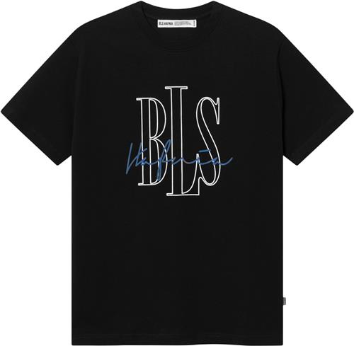 Se BLS Hafnia Signature Outline Tshirt Mand Black Kortærmede T-shirts Regular Fit Str S - Bomuld hos Magasin ved Magasin