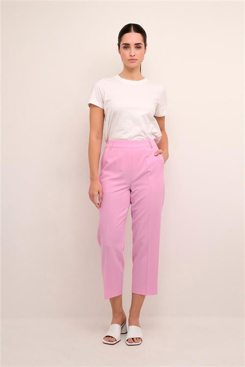 Se Kaffe Kasakura HW Cropped Pants Kvinde Pink Frosting Bukser Str 34 - hos Magasin ved Magasin