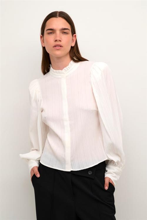 Se Karen by Simonsen Frostykb Frill Shirt Kvinde 110601 Langærmede Skjorter Str 40 - hos Magasin ved Magasin