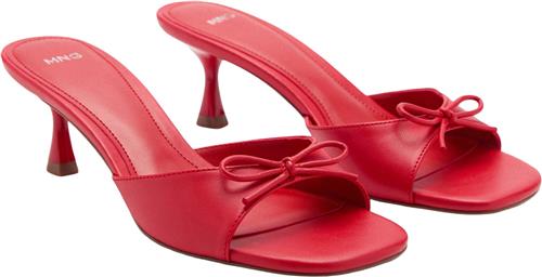 MANGO Slingback Heeled Sandal With bow Kvinde Red Højhælede Sandaler Str 39 - hos Magasin