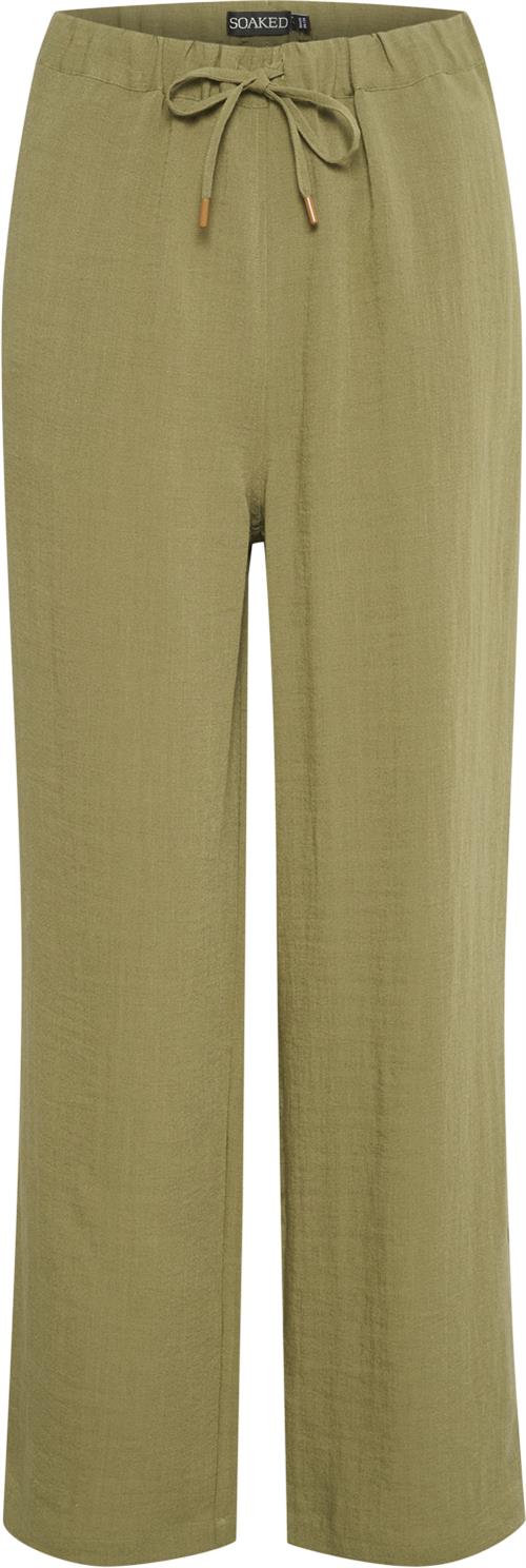 Soaked in Luxury Slcamile Pants Kvinde Loden Green Bukser Med Lige Ben Regular Fit Str XS - hos Magasin