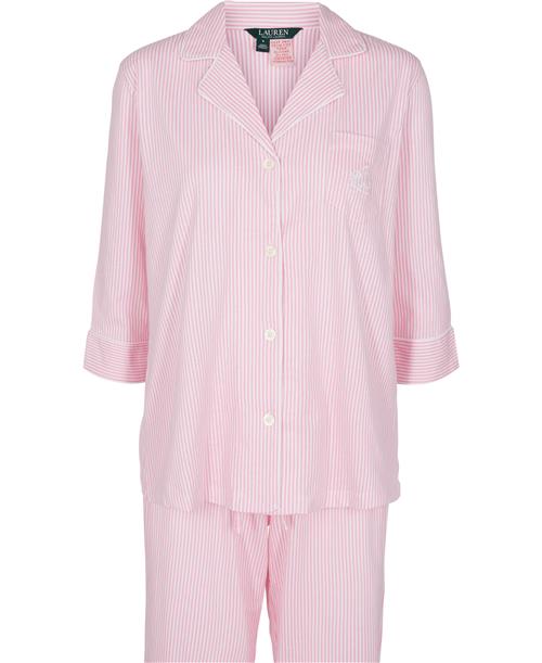 Lauren Ralph Lauren LRL Heritage 3/4 SL Classic Notch P Pyjamassæt Str M - Bomuld hos Magasin