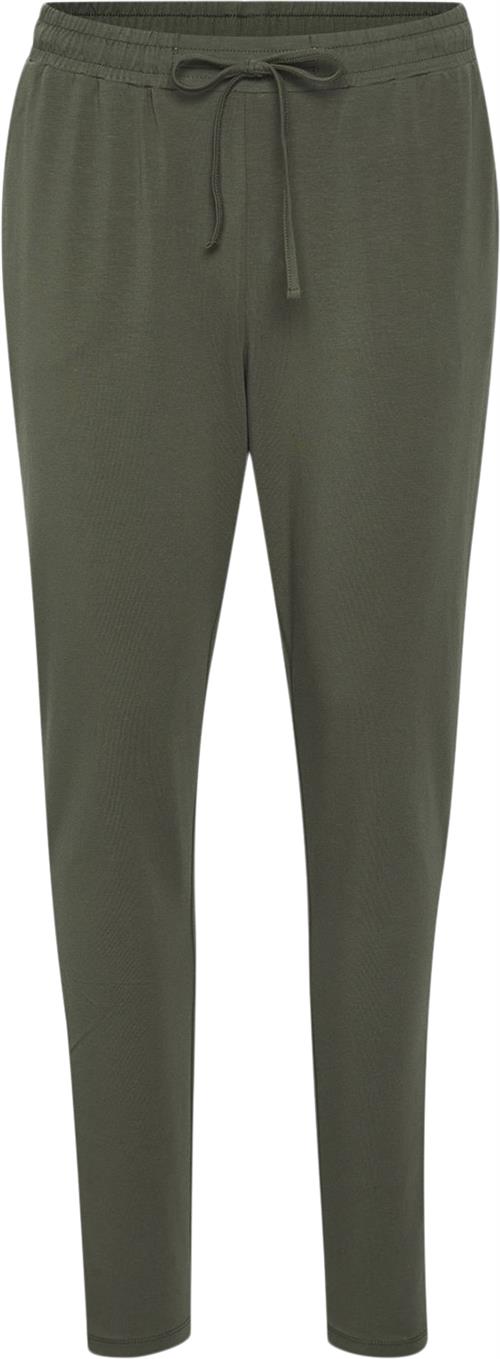 Se Kaffe Linda Pant Kvinde Grape Leaf Bukser Med Smalle Ben Regular Fit Str XL - hos Magasin ved Magasin