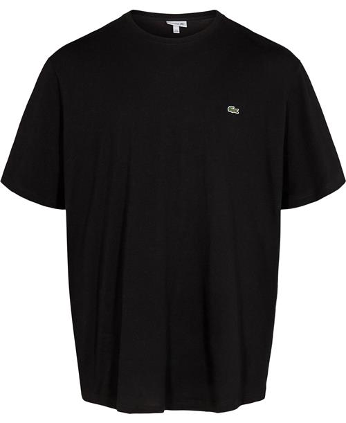 Lacoste Tshirt Mand Sort Kortærmede T-shirts Regular Fit Str M - Bomuld hos Magasin