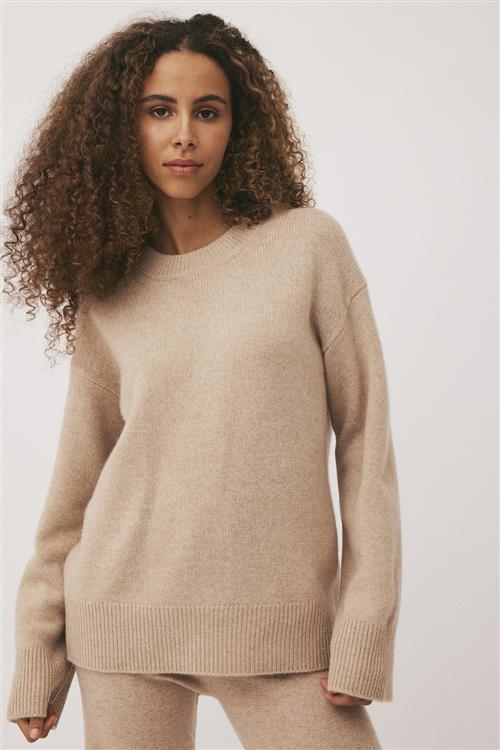 Magasin du Nord Collection Magasin Classic 2 100 Cashmere Kvinde Light Sand Sweaters Str S Cashmere