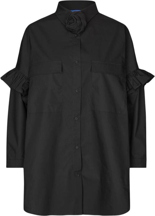 Se Cras Flowercras Shirt Kvinde Black Kortærmede Skjorter Str 40 - hos Magasin ved Magasin