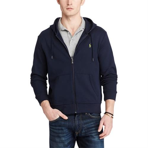 Polo Ralph Lauren Doubleknit Hoodie Mand Blå Hoodies Str S - hos Magasin