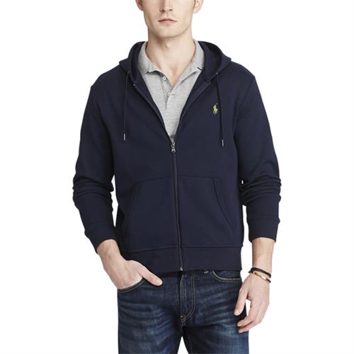 Polo Ralph Lauren Doubleknit Hoodie Mand Blå Hoodies Str XXL - hos Magasin