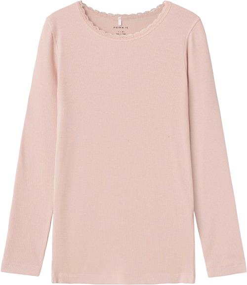 Name It Nkfkab LS Slim TOP Noos Str 116 - Sepia Rose Langærmede T-shirts hos Magasin