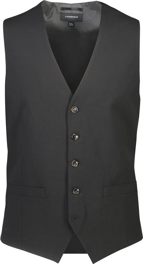 Se Lindbergh Superflex Waistcoat Mand Sort Veste Str 48 - hos Magasin ved Magasin