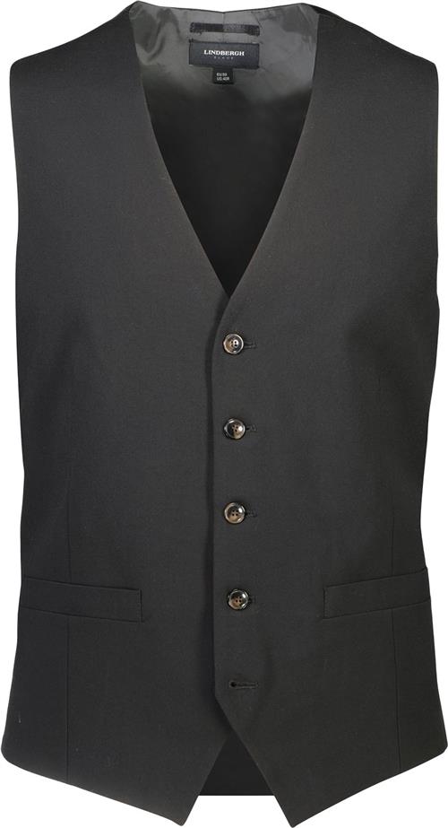 Lindbergh Superflex Waistcoat Mand Sort Veste Str 54 - hos Magasin