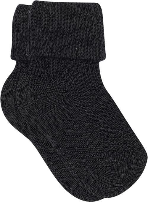 mpKids Anklesock 2/2 pad Baby Str 25/28 - Sort Strømper Bomuld hos Magasin