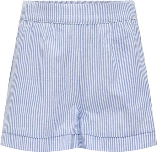 ONLY Kogsmilla Striped Shorts WVN Str 158 - Blå Shorts & Bloomers Denim hos Magasin