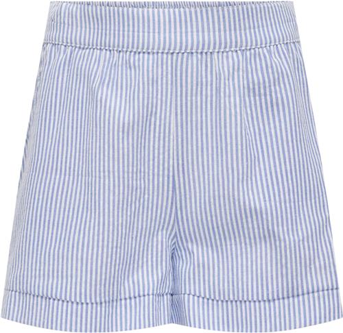 ONLY Kogsmilla Striped Shorts WVN Str 164 - Blå Shorts & Bloomers Denim hos Magasin