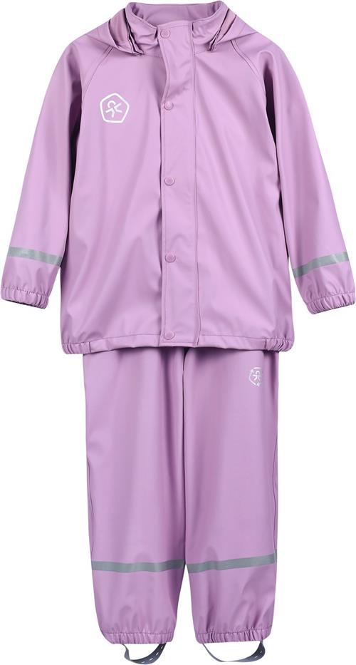 Color Kids Rain Set Solid - PU Str 104 - Lavender Mist Regntøj hos Magasin