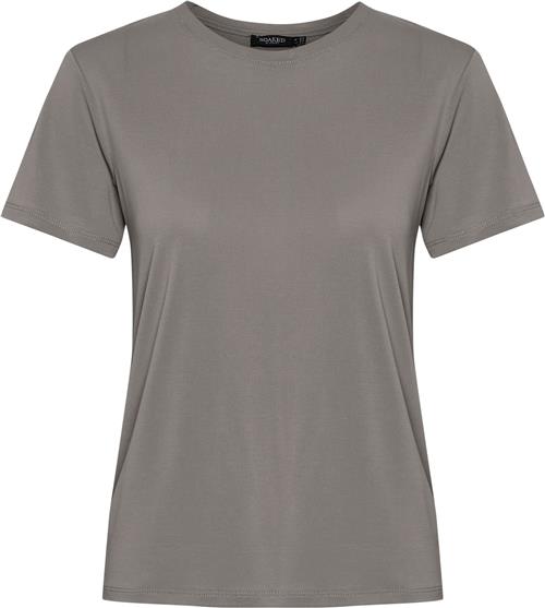 Soaked in Luxury Slcolumbine Crewneck T-shirt SS Kvinde Brushed Nickel Kortærmede T-shirts Regular Fit Str S - hos Magasin