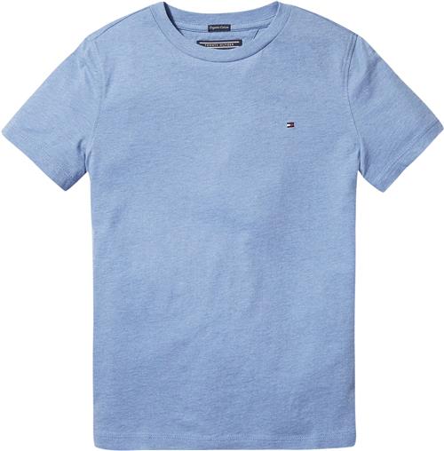 Tommy Hilfiger Boys Basic CN Knit S/S Str 16 år / 176 cm - Blå Kortærmede T-shirts Bomuld hos Magasin