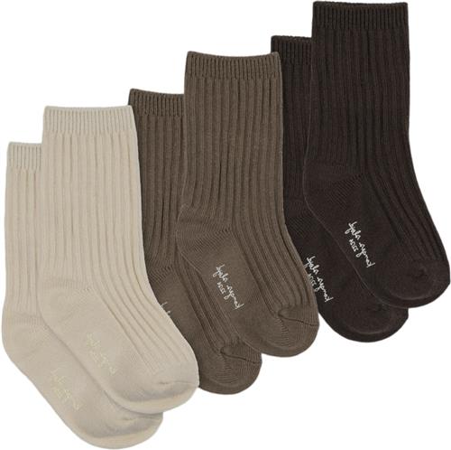 Konges Sløjd 3 Pack RIB Socks Str 19-21 - S25090 Strømper Bomuld hos Magasin