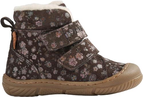 Wheat Winterboot Snug Tex Dark Brown Flowers Begyndersko Str 25 - Uld hos Magasin