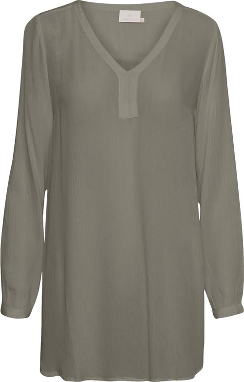 Kaffe Amber Vneck Tunic Kvinde Smoked Pearl Tunikaer Regular Fit Str 44 - hos Magasin