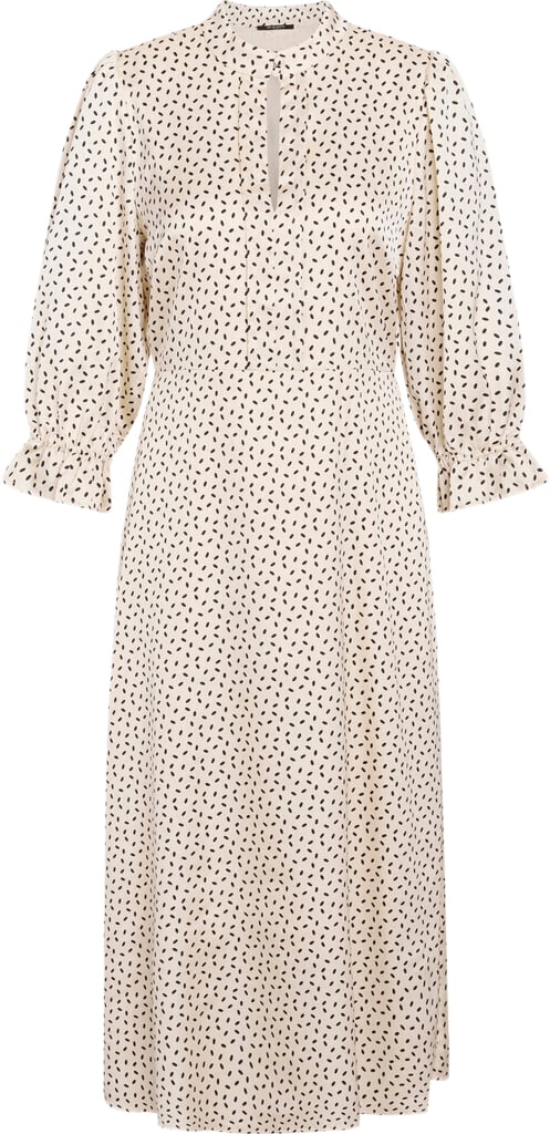 Bruuns Bazaar Acaciabbclarena Dress Kvinde Cream/black Dot P Midi Kjoler Str 36 - Polyester hos Magasin