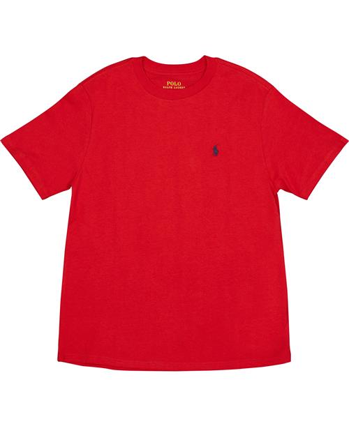 Polo Ralph Lauren Cotton Jersey Crewneck Tee Str S Drenge - Rød Kortærmede T-shirts hos Magasin