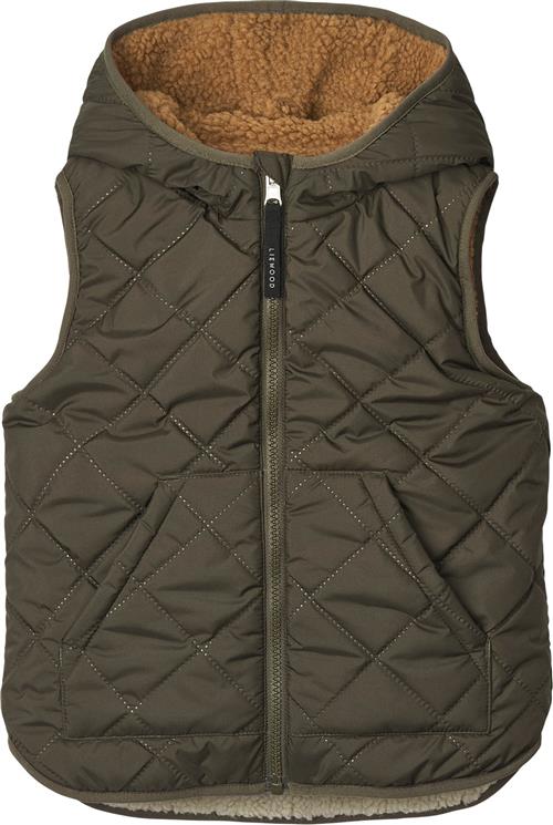 Se Liewood Diana Reversible Vest Str 122 - Army Brown Mix Veste hos Magasin ved Magasin