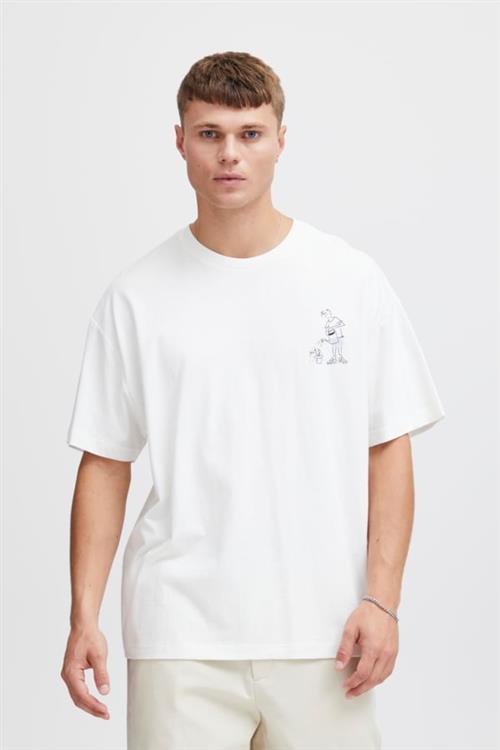 Se !Solid Sdimre Mand Off White Kortærmede T-shirts Str L - hos Magasin ved Magasin