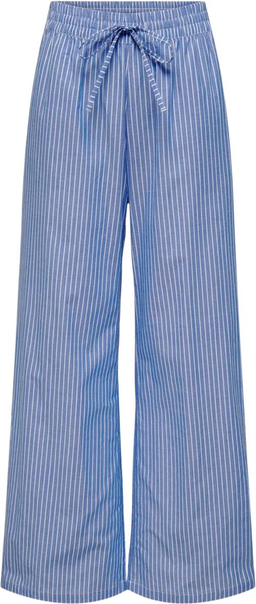 Se ONLY Onlarja Stripe Pants WVN Noos Kvinde Infinity/cd Stripes Bukser Med Brede Ben Regular Fit Str XS - hos Magasin ved Magasin