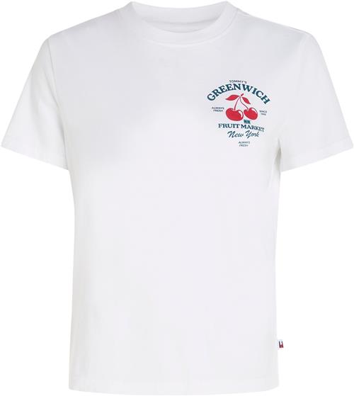 Tommy Hilfiger TJW REG Novelty 2 TEE Kvinde White Kortærmede T-shirts Str XS - hos Magasin