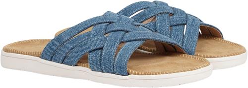 Lovelies Matara Triple Crossing Straps AND Jute Innersole Kvinde Light Denim Flade Sandaler Str 42 - hos Magasin