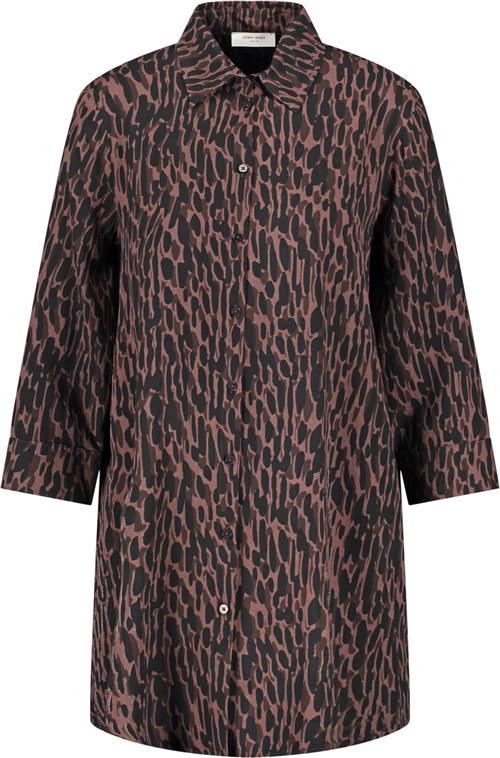 Se Gerry Weber Blouse 3/4 Sleeve Kvinde Brown Print Kortærmede Bluser Str 46 - hos Magasin ved Magasin