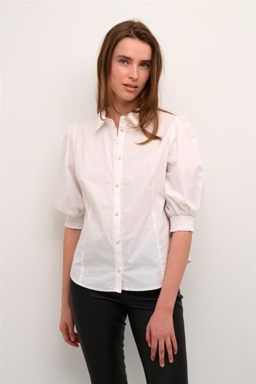 Karen by Simonsen Chillykb Blouse Kvinde Bright White Kortærmede Bluser Str 46 - hos Magasin