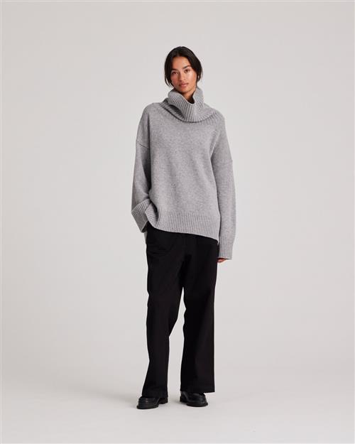 Gai&Lisva Vita Lambswool Jumper Gots 243975 Kvinde Grey Melange Sweaters Str XS - hos Magasin