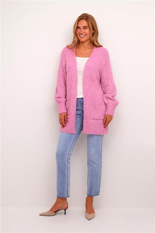 Kaffe Kaalioma Knit Cardigan Kvinde Cyclamen Melange Cardigans Str XL - hos Magasin