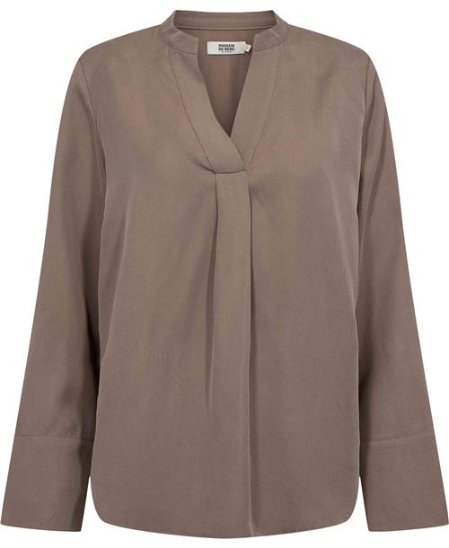 Magasin du Nord Collection Magasin Skjortebluse Dora 5S Kvinde Sand Langærmede Bluser Str XS