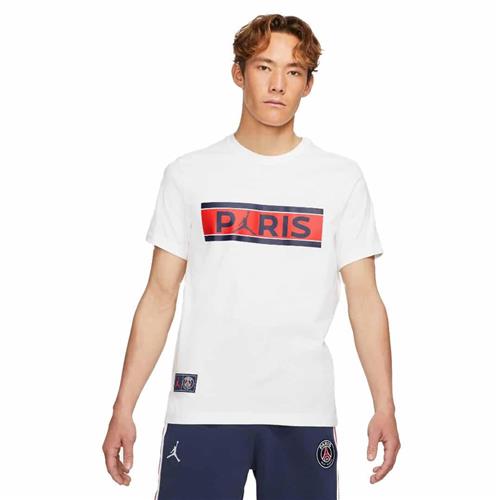 Nike Paris Saintgermain T-shirt Mand White Kortærmede T-shirts Str XS - Bomuld hos Magasin