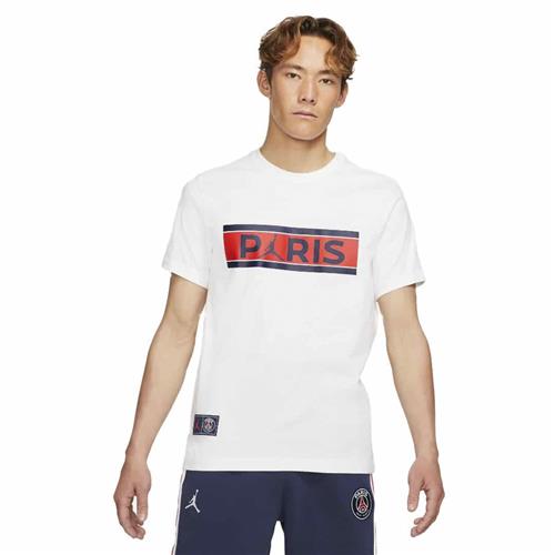 Se Nike Paris Saintgermain T-shirt Mand White Kortærmede T-shirts Str M - Bomuld hos Magasin ved Magasin