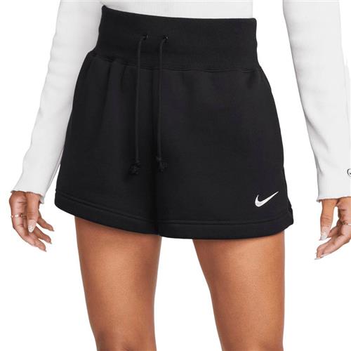 Nike Sportswear Phoenix Fleece Highwaist Shorts Kvinde Black/sail Sweatshorts Str L - Bomuld hos Magasin