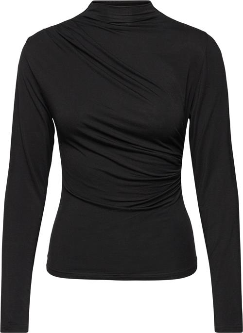 Se Rosemunde Long Sleeve Turtle Neck Tshirt Kvinde Sort Langærmede Bluser Str S - hos Magasin ved Magasin