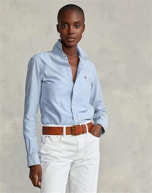 Polo Ralph Lauren Classic Fit Oxford Shirt Kvinde Blue Hyacinth Langærmede Skjorter Classic Fit Str 38 - Bomuld hos Magasin