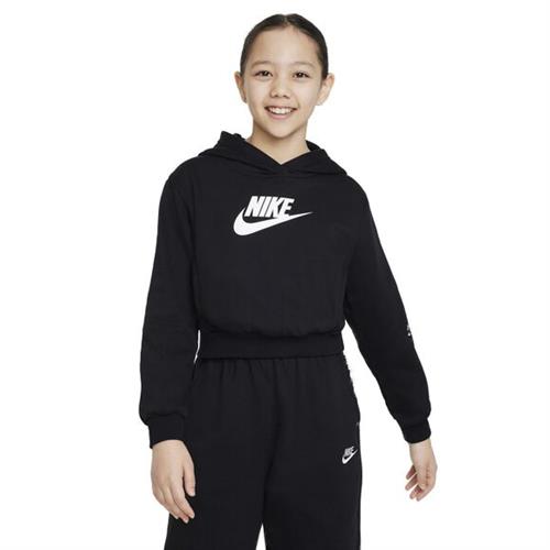 Se Nike Sportswear Club Fleece Cropped Hættetrøje 137-147 / M - Sweatshirts & Hættetrøjer hos Magasin ved Magasin