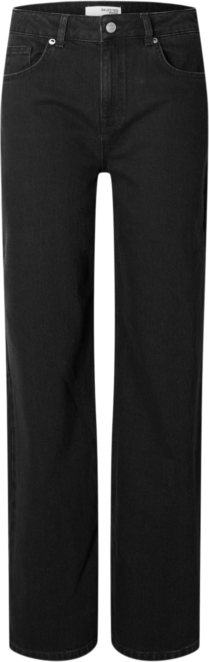 Selected Femme Slfalice HW Wide Long Black Jeans N Kvinde Sort Wide Jeans Str "26/""32" - hos Magasin