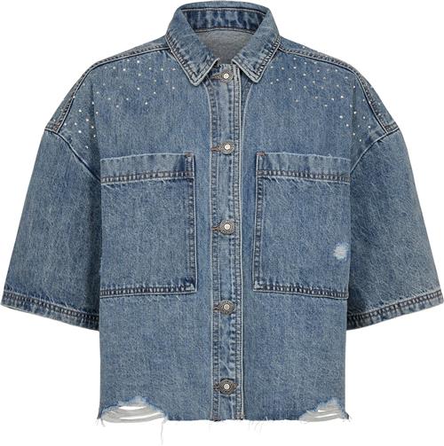 Sofie Schnoor Shirt Kvinde Light Denim Blue Denimskjorter Str 38 - Denim hos Magasin