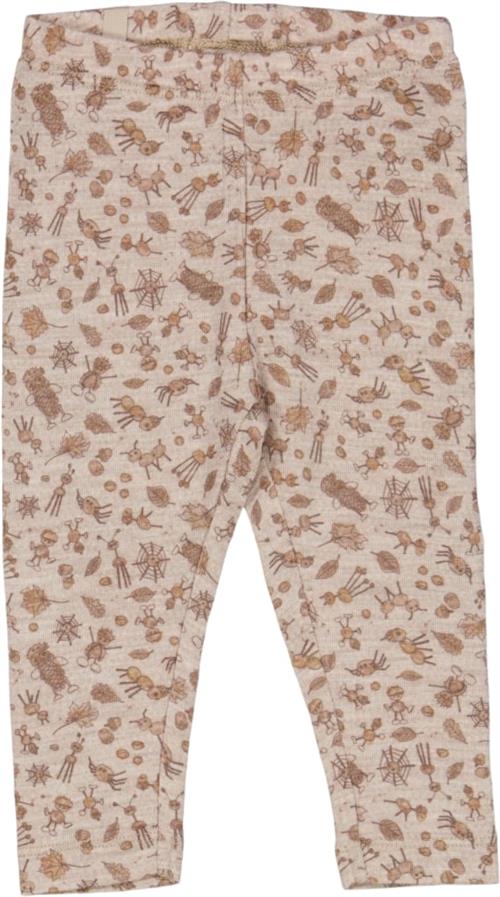 Wheat Uld Leggings Str 2 år / 92 cm Uld - Beige Chestnut Leggings hos Magasin