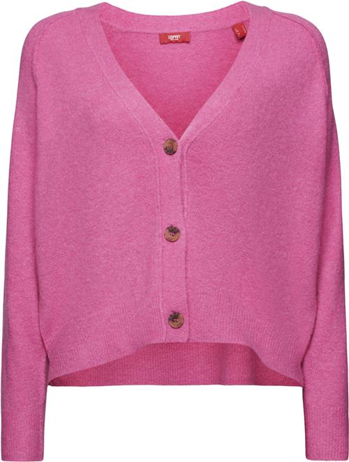 Se Esprit F Button Cardig Kvinde Pink Fuchsia 5 Cardigans Str M - hos Magasin ved Magasin