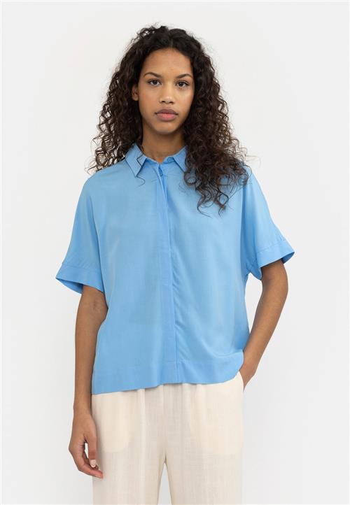 Soft Rebels Srfreedom SS Shirt Kvinde Little Boy Blue Kortærmede Skjorter Loose Fit Str XL - hos Magasin