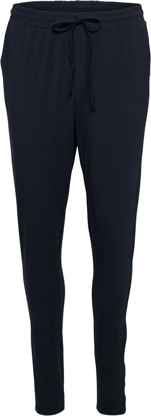 Kaffe Linda Pant Kvinde Midnight Marine Bukser Med Smalle Ben Regular Fit Str L - hos Magasin