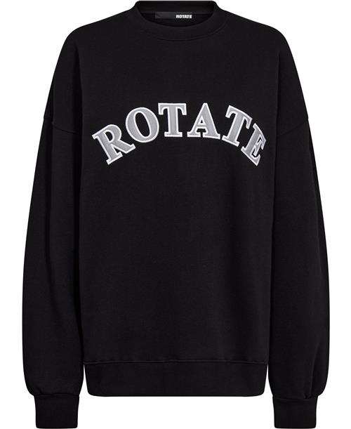 Se ROTATE Birger Christensen Sweat Logo Crewneck Kvinde Black Sweatshirts Str L - hos Magasin ved Magasin